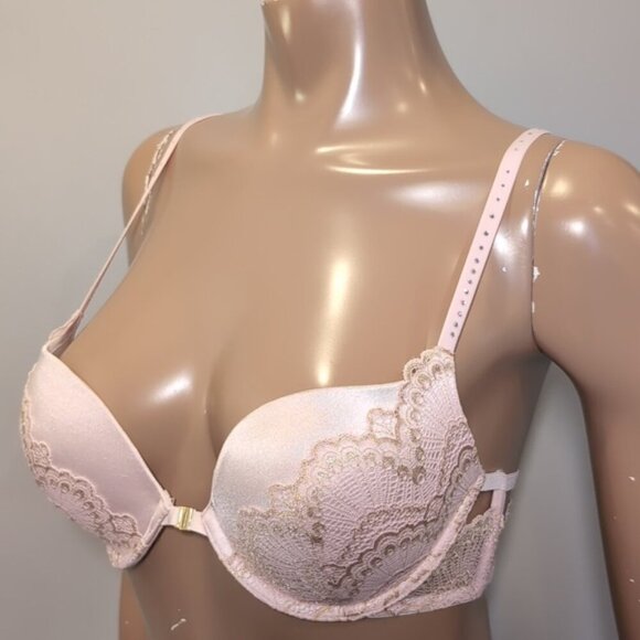 La Senza Beyond Sexy Push Up Metallic Lace Caged Convertible Underwire 34C - Picture 6 of 16